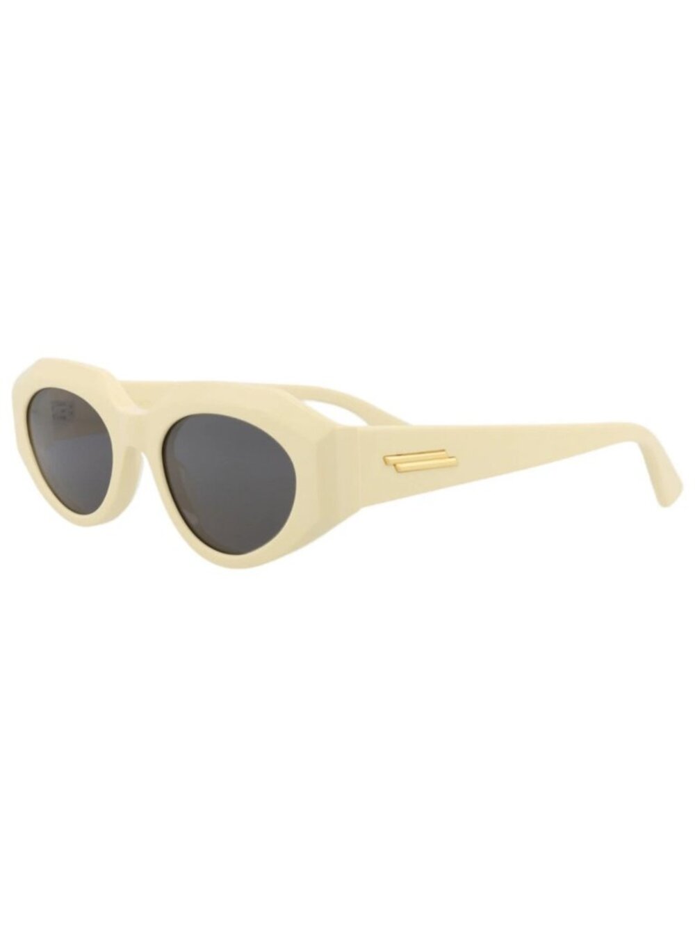 New Bottega Veneta Women's Sunglasses Round Oval Acetate Frame Yellow Yellow